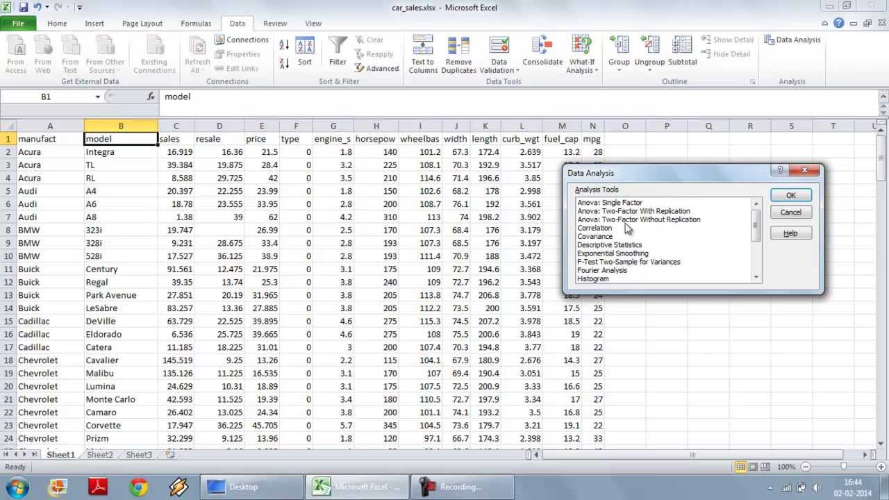 Data Analysis In Excel For Mac